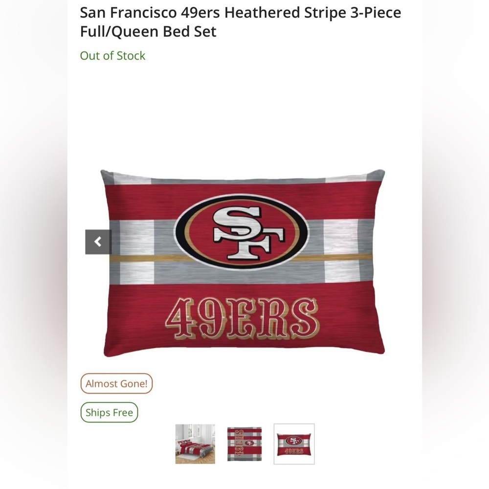 49ers Bed Set Full/Queen